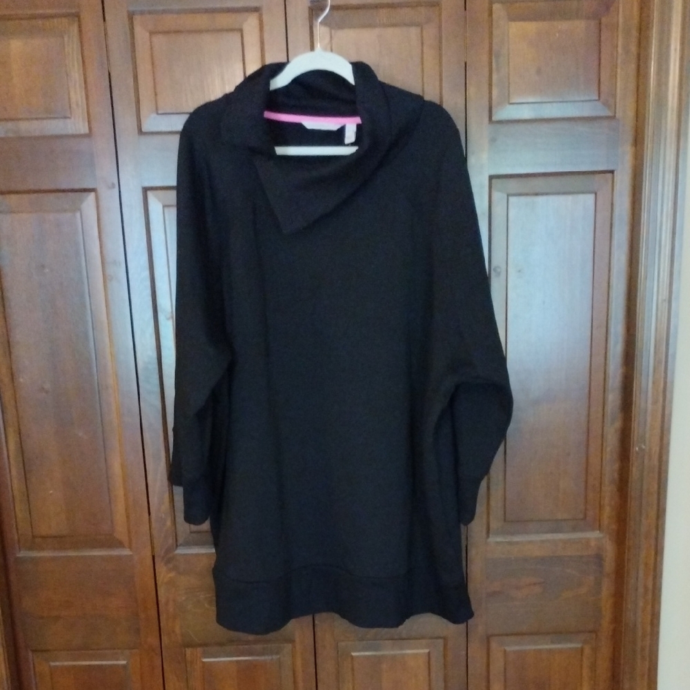 5X Isaac Mizrahi Black Cowl Neck Sweater/Sweatshirt